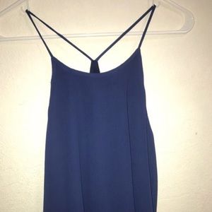 Women’s sleeveless navy blue blouse